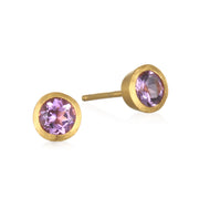 Amethyst Stud Earrings for Sacred Awareness