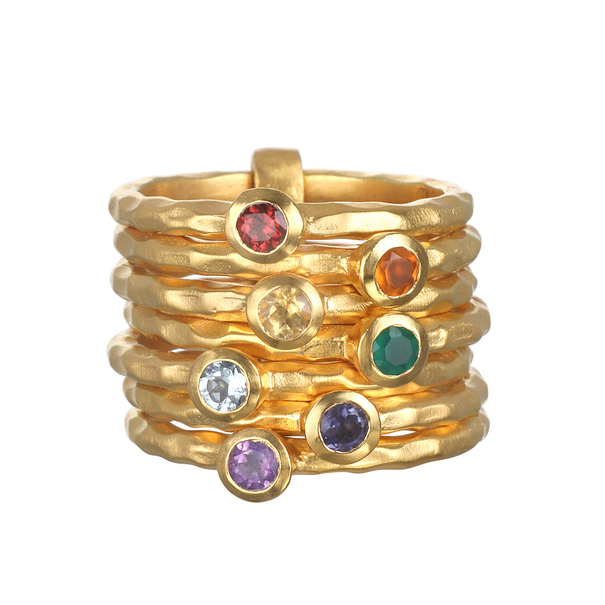 Chakra Stacked Statement Ring by Ebb and Flow