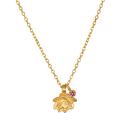 Serenity Lotus & Tourmaline Necklace