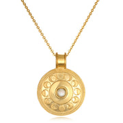 Gold Necklace Featuring the Phases of the Moon