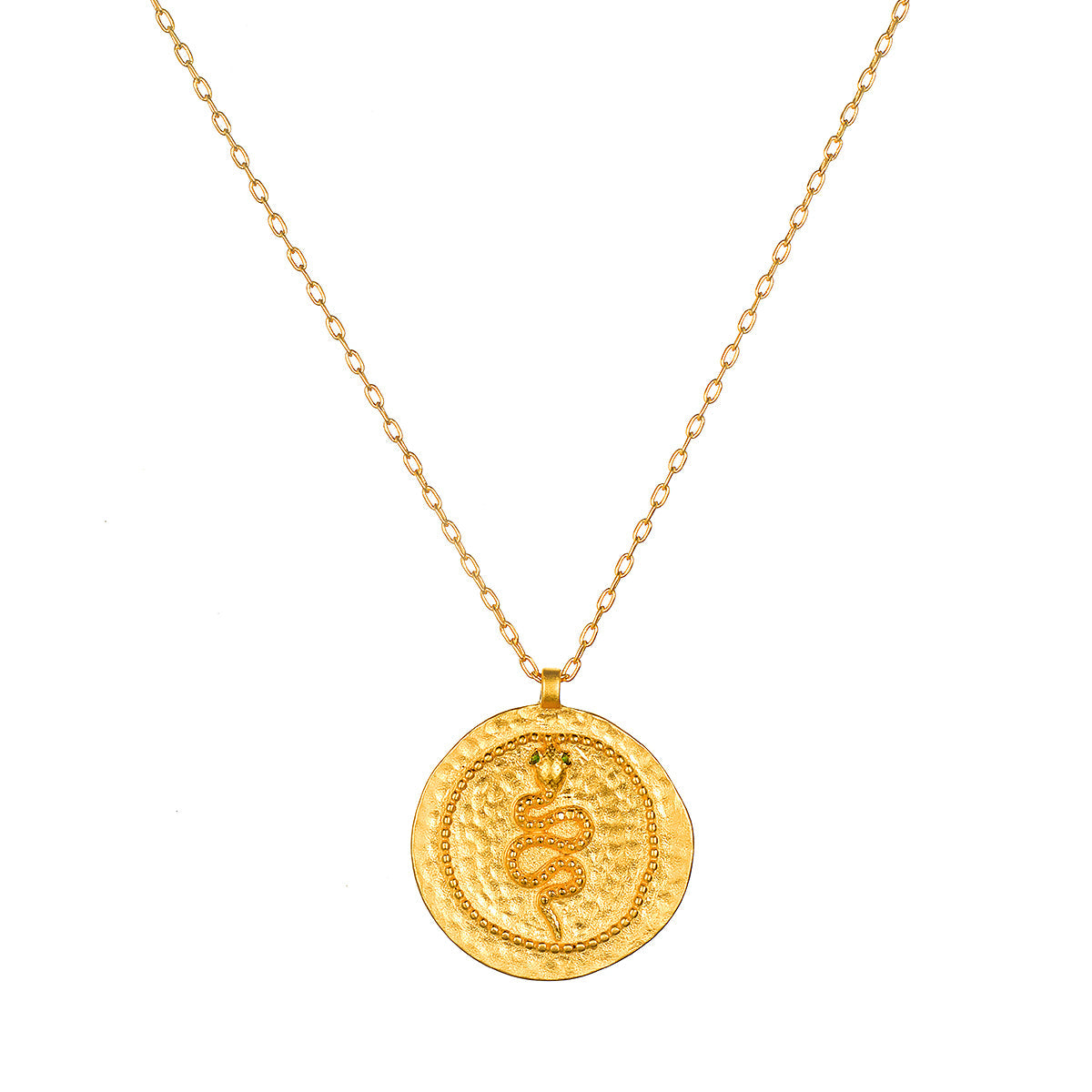 Infinity Energy Serpent Coin Pendant Necklace