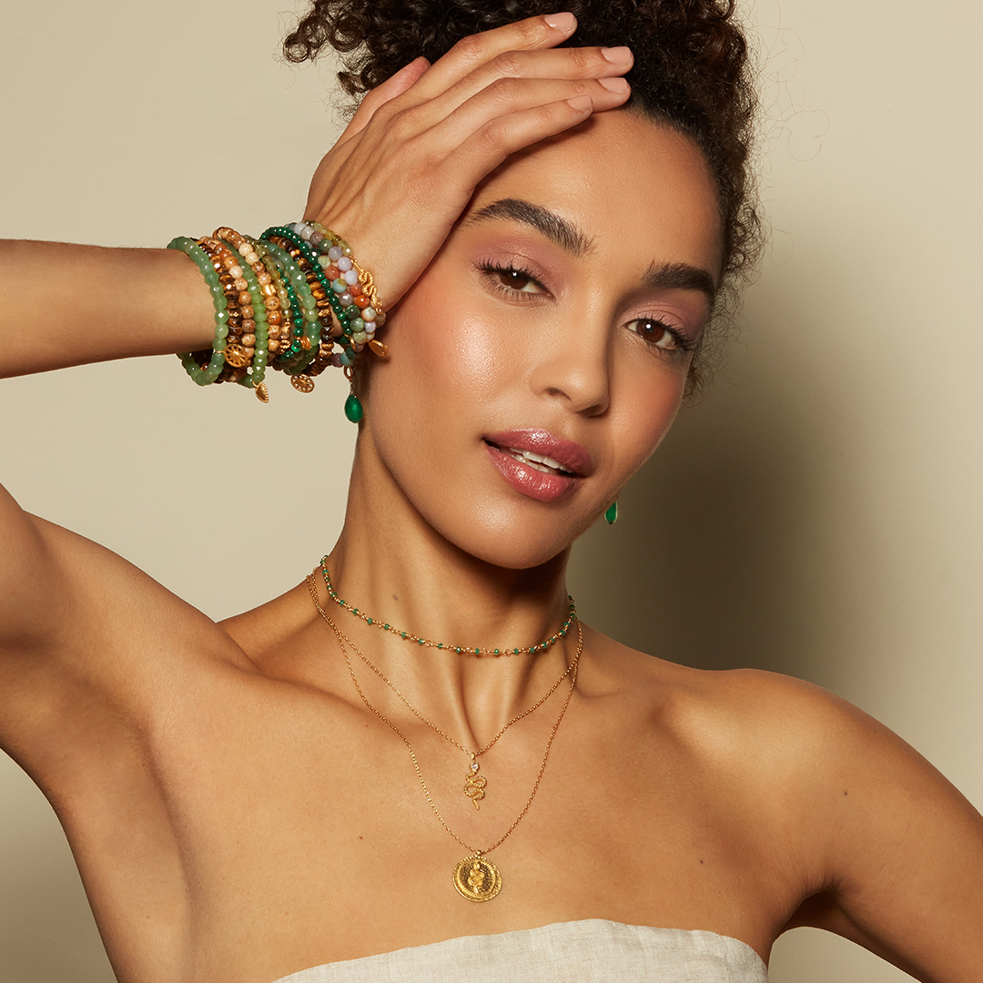 Timeless White Topaz Snake Necklace