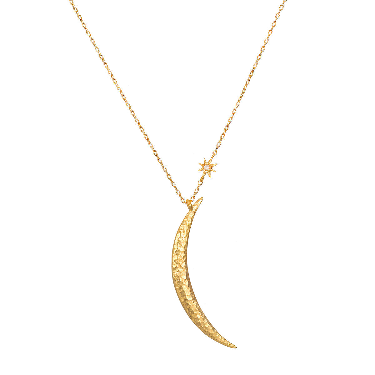 Radiant Gold Moon Necklace