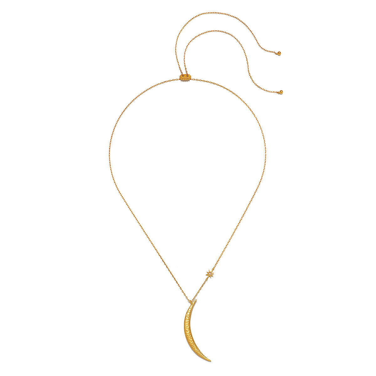 Radiant Gold Moon Necklace