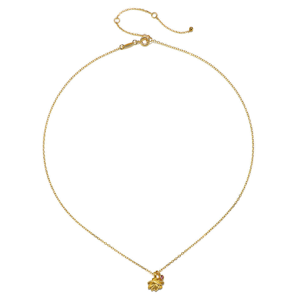 Serenity Lotus & Tourmaline Necklace