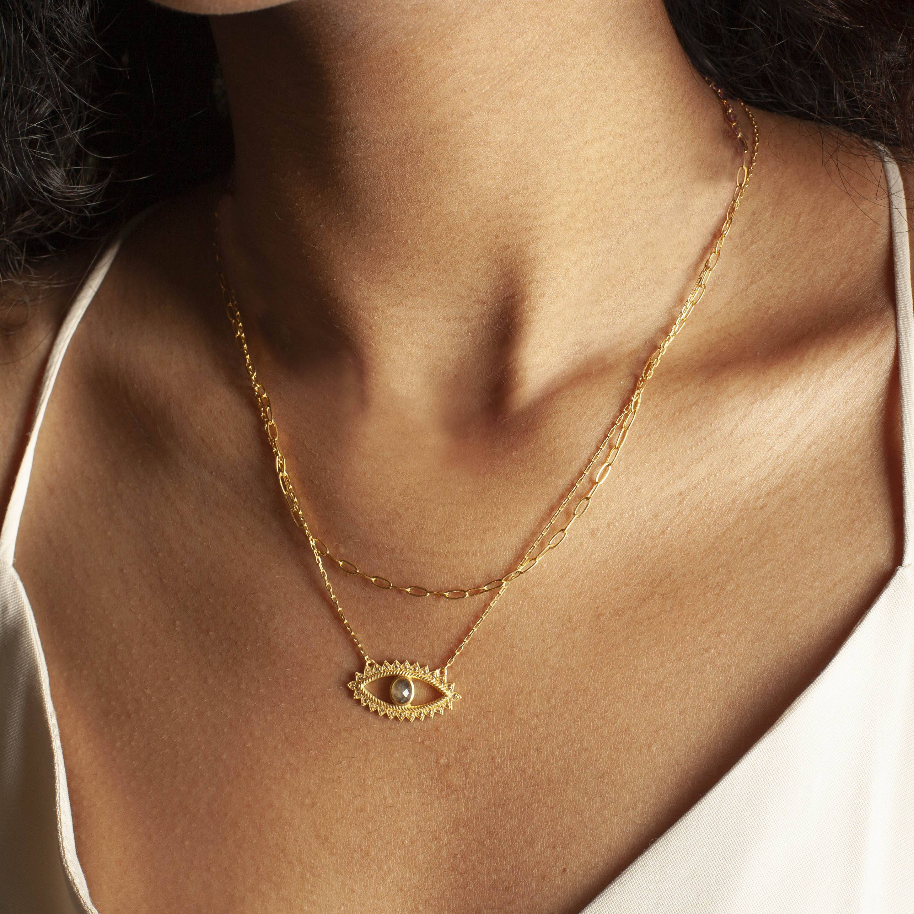 Positive Vibes Eye Pendant Necklace