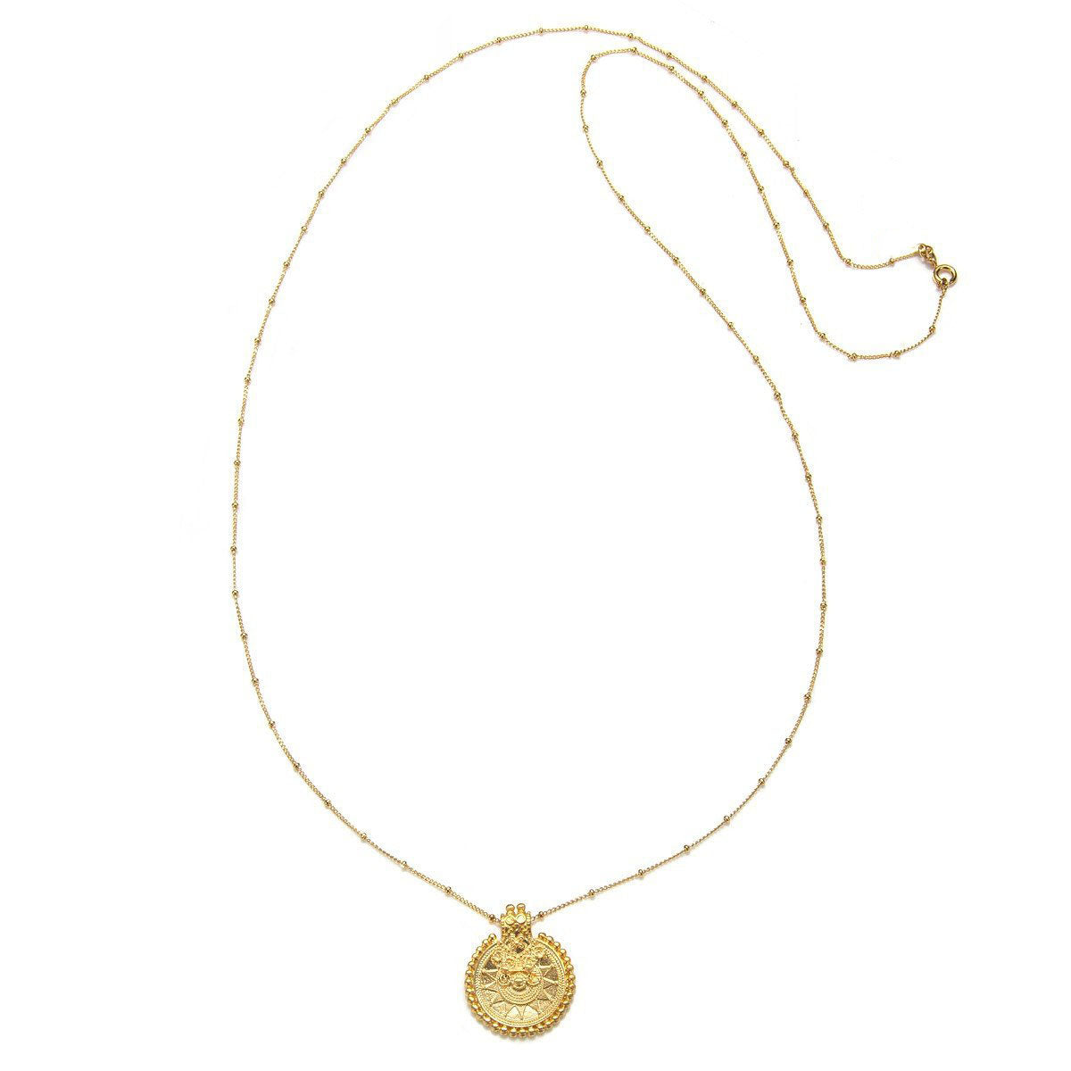 Golden Mandala Pendant Necklace