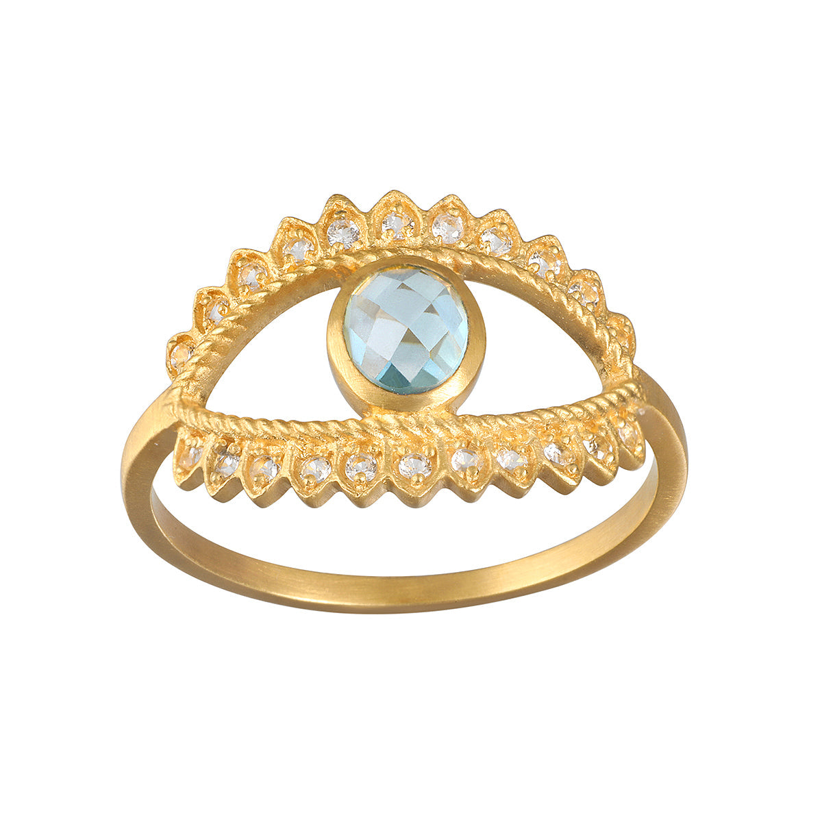 Blue Topaz Ring: Guardian of Positivity
