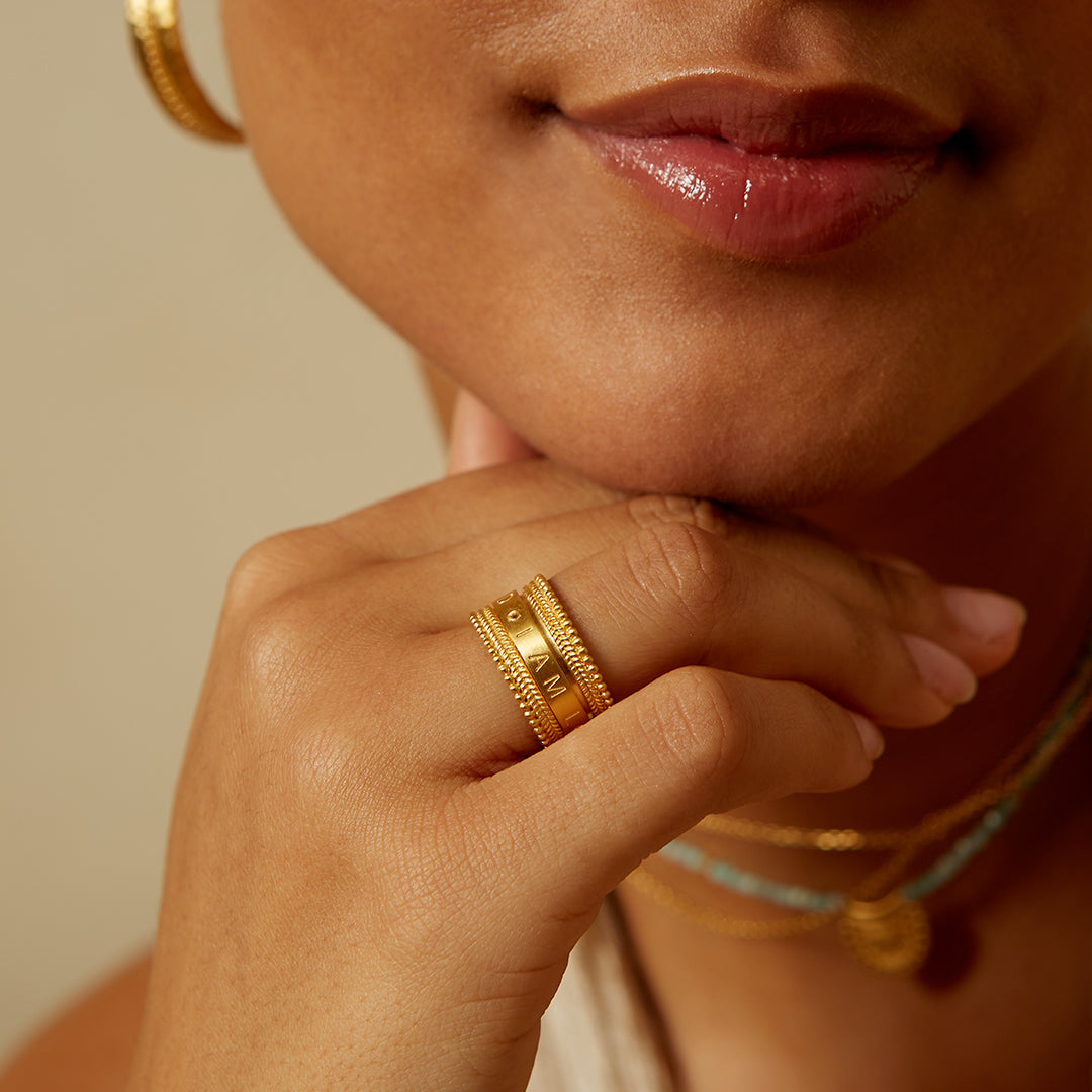 Affectionate Mantra Spinner Ring