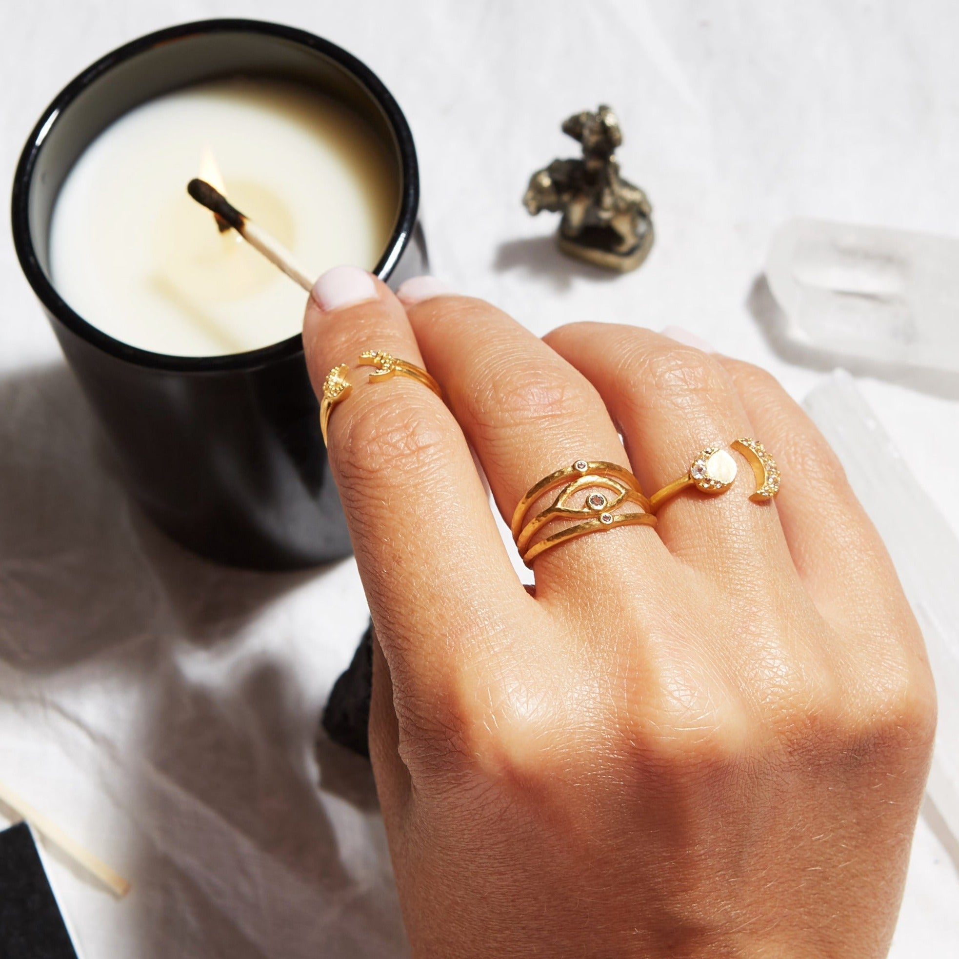 Adjustable Moon Ring by Auroral Bodies